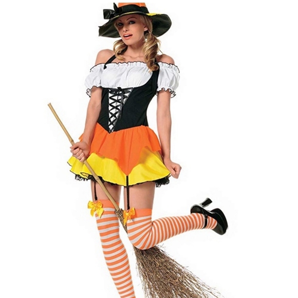 Leg Avenue 3 Piece Kandy Korn Costume Set Size Medium - Picture 4 of 6